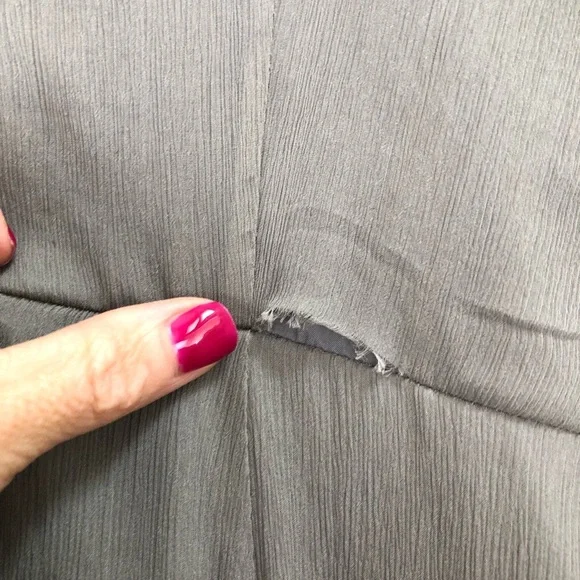 J. Crew Grey Silk Zip Up Dress Size 0 - Picture 6 of 8